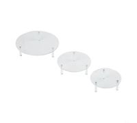 Three Piece Clear Circular Acrylic Riser Set For Cake Display And Home Decor With Build For Counters
