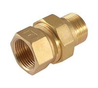 Three-piece coupling brass 1"