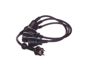 Three Piece Extension Lead Rubber 3x2P+Z 0.8m IP20 HELMO 050577