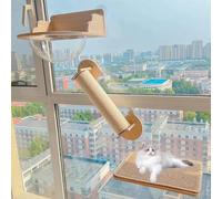 Three-piece Wall-mounted Cat Furniture, Cat Wall Rack, Punch-free Indoor Wooden Cats Climbing Frame(40 * 30 * 12cm)