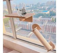 Three-piece Wall-mounted Cat Furniture, Cat Wall Rack, Punch-free Indoor Wooden Cats Climbing Frame(40 * 30cm)