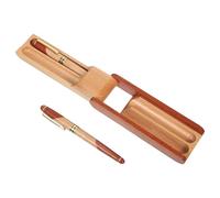 Three Piece Wooden Fountain Pen Set with Clip for Office Notes Students | Lightweight Design, Smooth Handwriting, Boxed Presentation, Suitable for Paper, Notebooks, Collectors and Gift Occasions