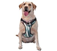Three Pink Tulips X-Ray No Pull Dog Harness Adjustable Reflective Oxford Easy Control Medium Large Dog Harness