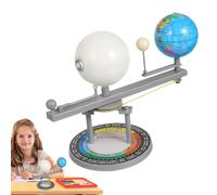 Three Planet - 10.24x6.3in Solar System Globe, Solar System Teaching Tool, Astronomy Planet Rotation Science | Educational Kids, Boys, Girls, Students, Classroom, Home School