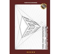 Three -Point Perspective Grid Paper- Sketchbook: A4 notebook with 120 pages featuring a light grey three-point perspective grid, perfect for architectural drawing and precise, clear design work.