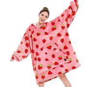 THREE POODLE Oversized Blanket Hoodie, Sherpa Fleece Wearable Blanket Sweatshirt for Adults Kids, Warm Soft Cozy Hooded Blanket Women Men Kids, One Size Fit All