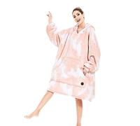 THREE POODLE Oversized Blanket Hoodie, Sherpa Fleece Wearable Blanket Sweatshirt for Adults Kids, Warm Soft Cozy Hooded Blanket Women Men Kids, One Size Fit All