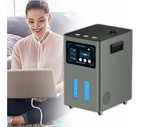Three-Port H2 Inhaler, Brown Gas Generator, 99.99% High Purity Hydrogen, Flow Up to 4.2 L/Min (4200 Ml/Min), 7-Layer Gas-Water Separation, Silent ≤40 Db, Relieve Fatigue(Gunmetal,3000ml/min)