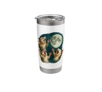 Three Possum Howl Moon 3 Opossum Meme Stainless Steel Insulated Tumbler