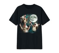 Three Possum Moon ｜ 3 Opossum Funny Weird Cursed Meme T-Shirt for Women Men, Unisex