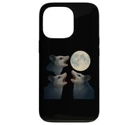Three Possums Howling at the Full Moon Midnight Mischief, Case for iPhone 13 Pro