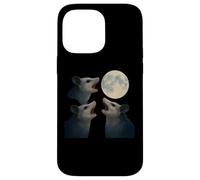 Three Possums Howling at the Full Moon Midnight Mischief, Case for iPhone 14 Pro Max
