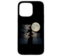Three Possums Howling at the Full Moon Midnight Mischief, Case for iPhone 15 Pro Max