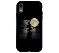 Three Possums Howling at the Full Moon Midnight Mischief, Case for iPhone XR