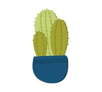 Three Potted Cacti Sweatshirt - White - L - White