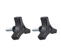 Three Prong Plastic Knob with 5/16 18 Threaded Insert Handle Compatible with T Track Systems, Woodworking Jigs, and General Heavy Duty Clamping Tasks