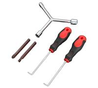 Three-Pronged for Socket 8mm/10mm/12mm Washing Machine Impeller Removal Tool Set with Retractor 28cm for Inner Drum Cleaning, Carbon Steel Screwdriver Kit C:5pcs Cross Hexagon