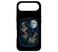 Three Pugs Howling At The Moon 3 Pugs Moon Case for iPhone Air