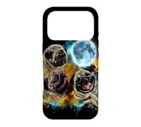 Three Pugs Under Full Moon Pug Lover Case for iPhone 17 Pro