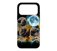 Three Pugs Under Full Moon Pug Lover Case for iPhone 17 Pro Max