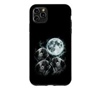 Three Pugs Under Moon Funny Canine Night Scene Case for iPhone 11 Pro Max