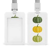 Three Pumpkins ID Badge Holder Retractable Clip Card Holder Card Protector Name Badge Name Tag for Work Office Doctor Nurse