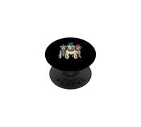 Three Punk Rock Dogs Mohawk Spiked Collar Design PopSockets Adhesive PopGrip