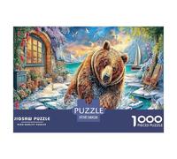 Three Puppies 1000 Piece Educational Game Decompression Puzzle -Bear (stream Vibrant) for Adults Wall Decoration And Gifts38x26cm/1000pcs
