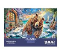 Three Puppies for Adults, Bear in Woods Sturdy Cardboard, Logic Skill, Party, Best Gift for Puzzle Lovers 70x50cm/1000pcs