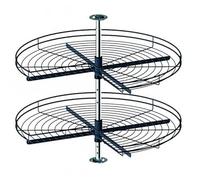 THREE QUARTER KITCHEN CABINET 270 DEGREE CORNER CAROUSEL (Ø690, GRAPHITE)