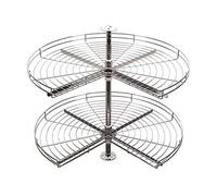 THREE QUARTER KITCHEN CABINET 270 DEGREE CORNER CAROUSEL (Ø750, CHROME)