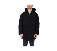 Three-quarter length hooded down jacket - male - Emporio Armani - Down Jackets - Blue - 2XL - Jackets 2XL