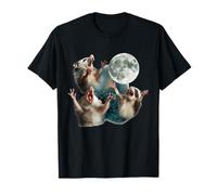 Three Raccoons Moon 3 Raccoons Funny Weird Cursed Meme T-Shirt