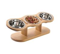 Three Raised Cat Bowls, Slanted Raised Cat Bowl, Slow Feeding Raised Cat Bowl, 15 Degree Incline, Raised Bowls for Small Dogs, Food Bowls and a