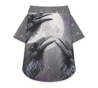 Three Ravens Moon Cute Dog Shirt Soft Cozy Pet T-Shirts Pullover Cat Clothes