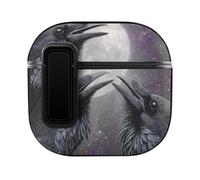 Three Ravens Moon Printed Earphone Case Cover Compatible for AirPods 4 Earbuds Cases Protective Boxes