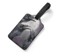Three Ravens Moon Printed Luggage Tags Stylish Suitcase Label