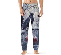 Three Ravens Winter Day Men's Pajama Pants Lightweight Pjs Bottoms Lounge Pants Sleepwear Soft