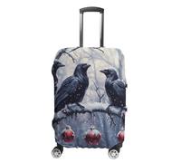Three Ravens Winter Day Travel Luggage Protector Cover Fits 19-32 Inch
