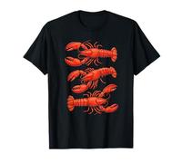 Three Red East Coast Lobsters T-Shirt
