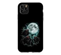 Three Red Eyed Moth Creatures Under Full Moon Sky Case for iPhone 11 Pro Max