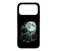 Three Red Eyed Moth Creatures Under Full Moon Sky Case for iPhone 17 Pro Max
