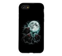 Three Red Eyed Moth Creatures Under Full Moon Sky Case for iPhone SE (2020) / 7/8