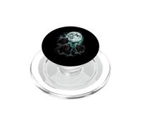 Three Red Eyed Moth Creatures Under Full Moon Sky PopSockets PopGrip for MagSafe