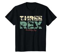 Three Rex Birthday Dinosaur for 3rd Birthday Decoration T-Shirt, Youth, Black, 3T