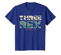 Three Rex Birthday Dinosaur for 3rd Birthday Decoration T-Shirt, Youth, Royal Blue, Medium