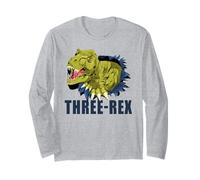 Three-Rex Dinosaur Kids 3rd Birthday Boys & Girls Graphics Long Sleeve T-Shirt