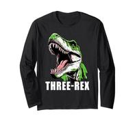 Three-Rex Dinosaur Kids 3rd Birthday Boys & Girls Graphics Long Sleeve T-Shirt