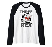 Three-Rex Dinosaur Kids 3rd Birthday Boys & Girls Graphics Raglan Baseball Tee