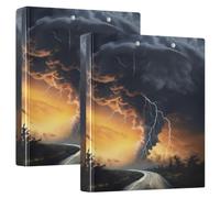 Three Ring Binder, Tornado Road D Ring Binder with Clipboard Large 3 Binders for School, College, Office